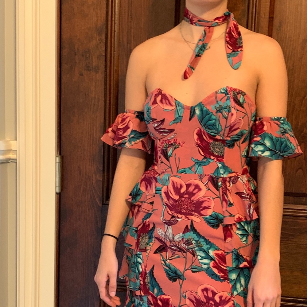 For Love and Lemons Size M Floral Print Mini Dress